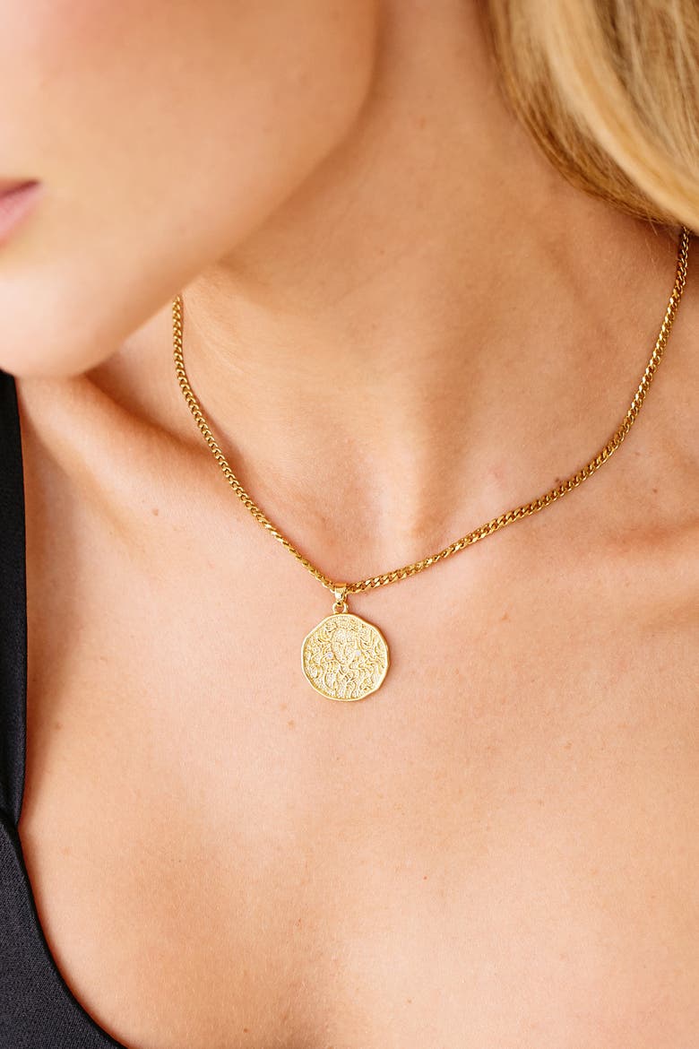 Astrological Sign Coin Pendant Necklace, Alternate, color, Sagittarius