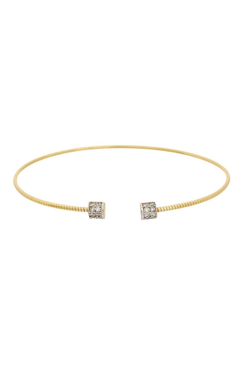 Diamond Cuff Bangle, Main, color, YELLOW
