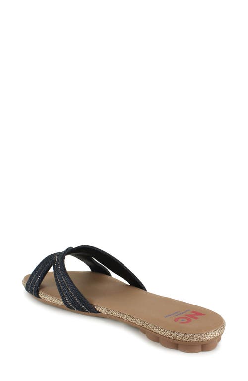 National Comfort Terrassa Slide Sandal In Black Fabric