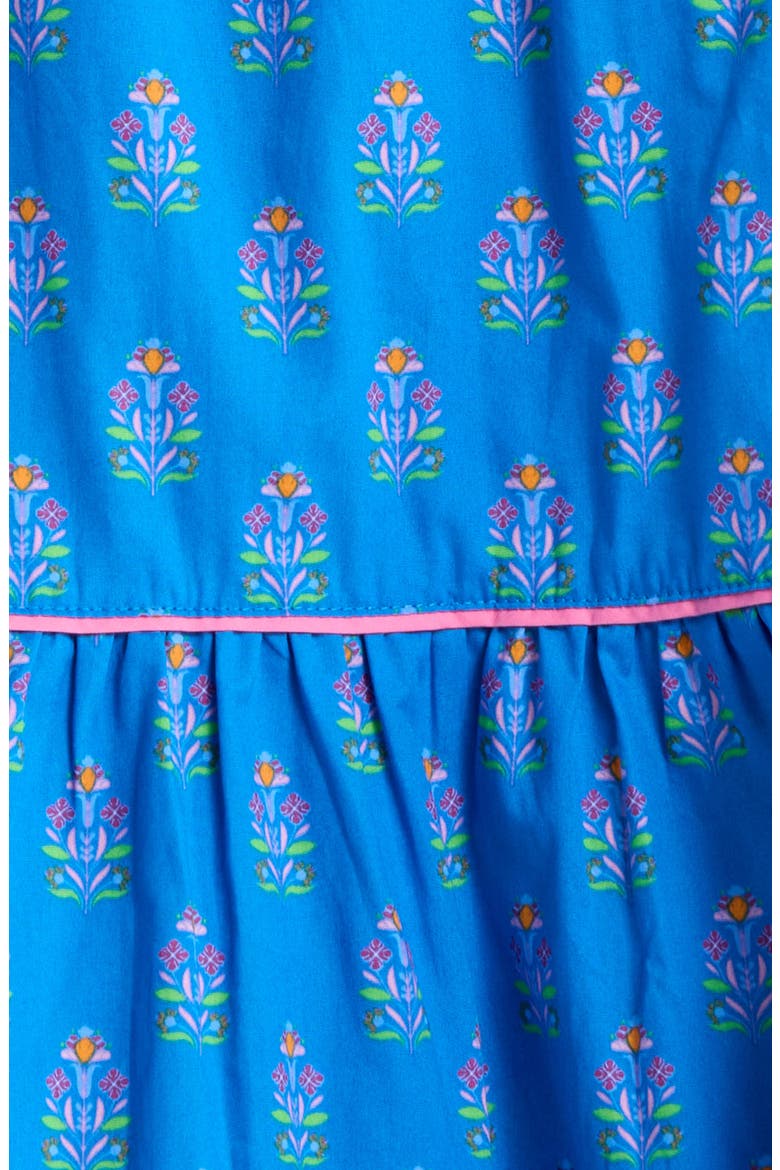Candace Floral Tiered Cotton Minidress, Alternate, color, COBALT-MULTI