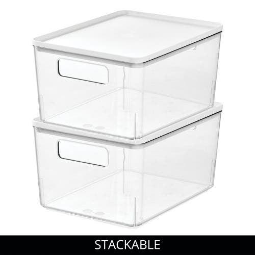 Basic Pantry Bin With Removable Lid In Transparent