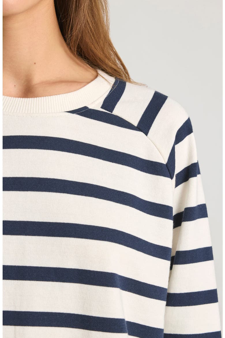 Stripe Raglan Cotton Sweatshirt, Alternate, color, BLACK IRISH STRIPE