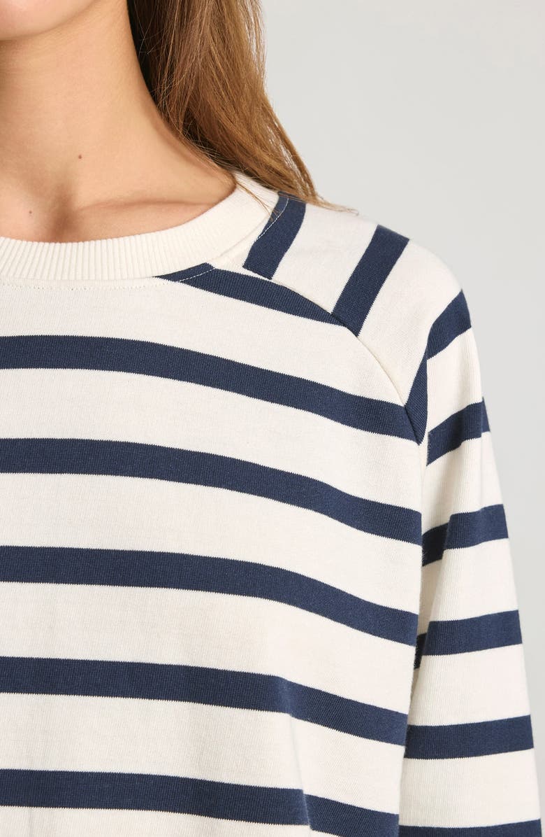 Mavi Jeans Stripe Raglan Cotton Sweatshirt, Alternate, color,