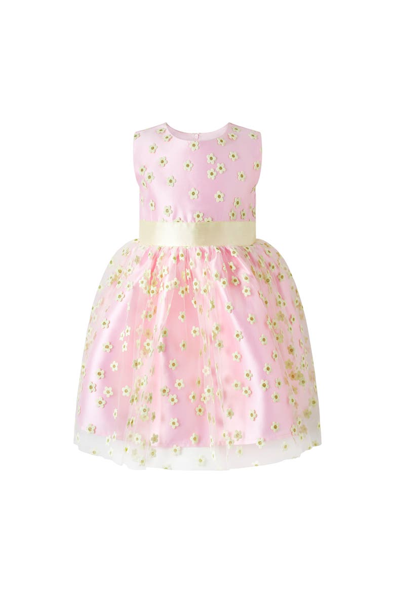 3D Daisy Tulle Party Dress, Main, color, Pink