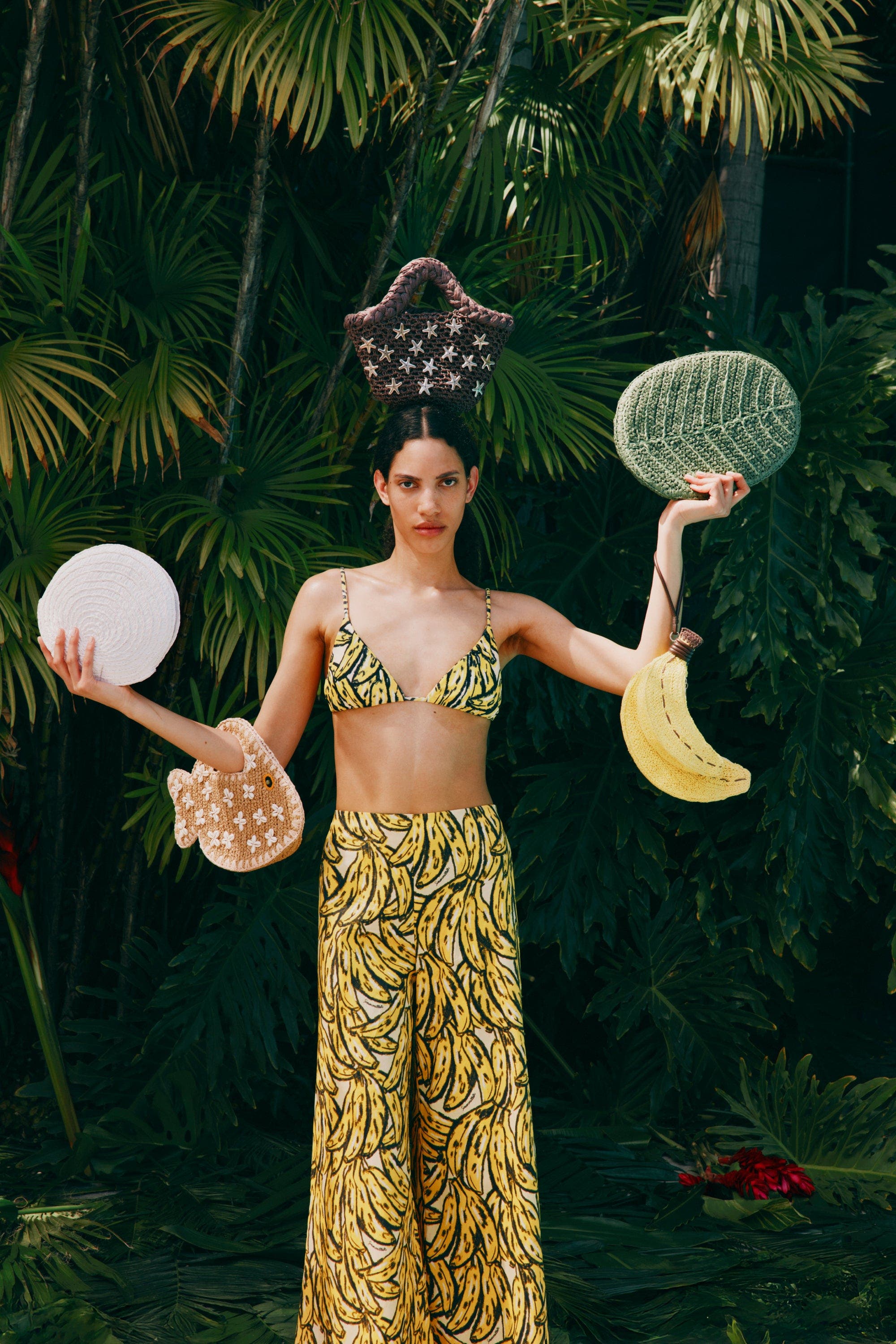 SIMONMILLER Banana Bunch Wristlet Handbag, Alternate, color, Yellow