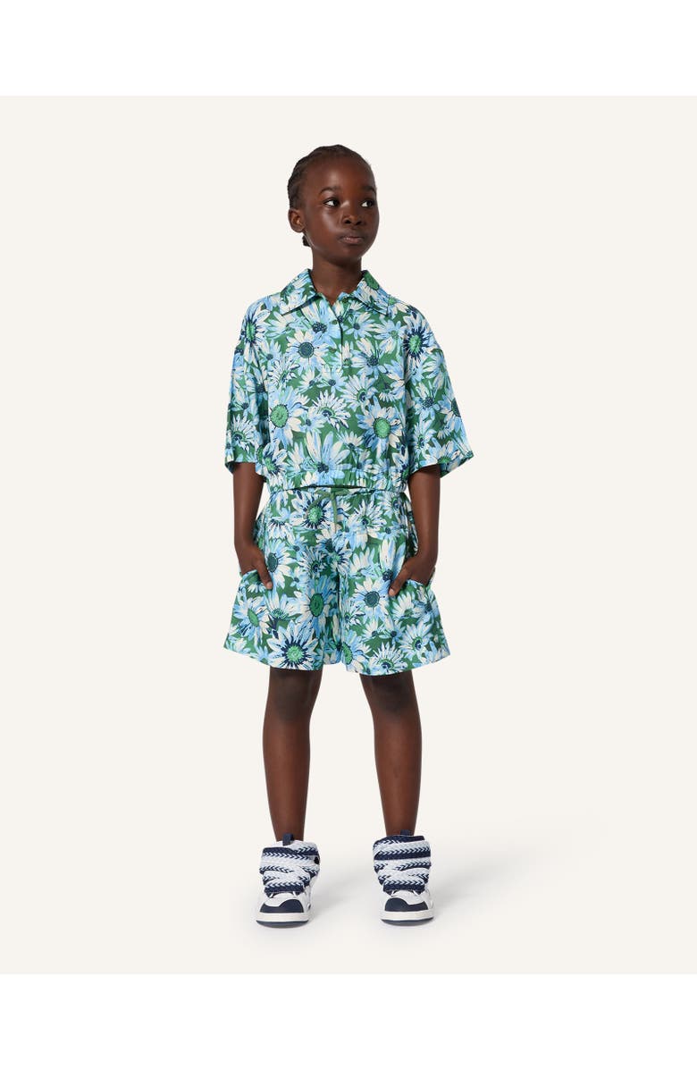 Lanvin Printed Bermuda Shorts, Alternate, color, Jade