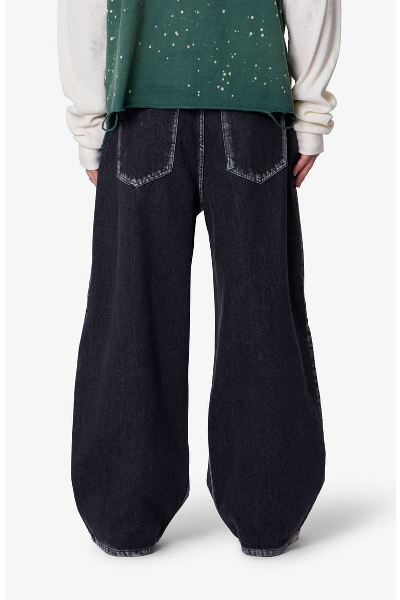 Pleated Denim Jeans, Alternate, color, RINSED BLACK
