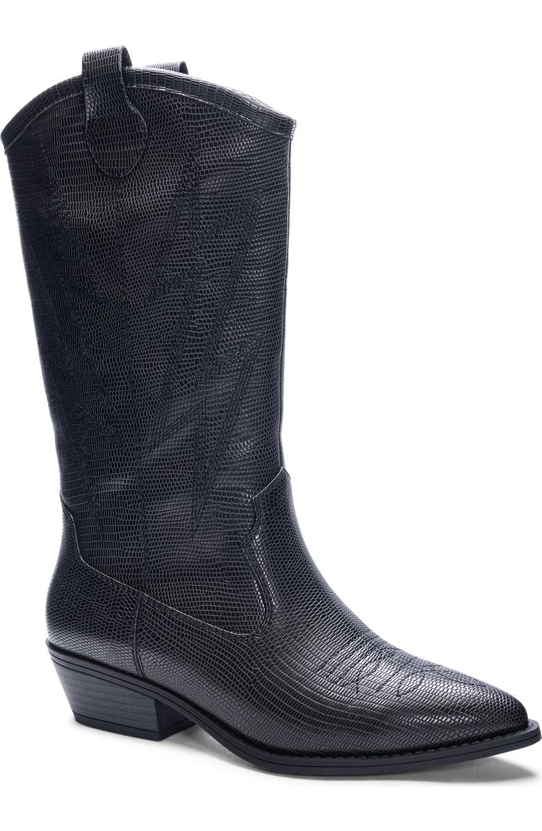 Dirty Laundry Josea Cowboy Boot, Main, color, Black