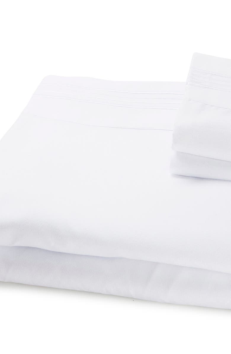 Linum Home Textiles 1800 Thread Count Standard Pillowcase - Set of 2, Alternate, color, White