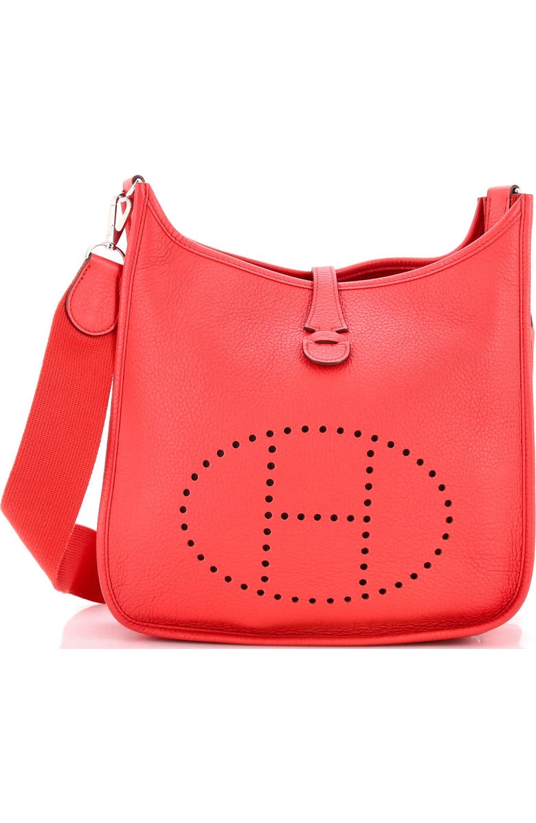 Pre-Owned Hermes Evelyne Bag Gen III Clemence PM, Main, color, Bougainvillier