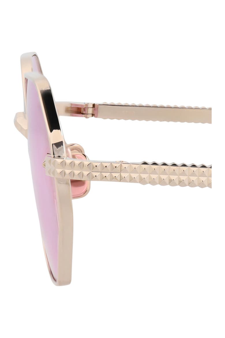 50mm Geometric Sunglasses, Alternate, color, GOLD GOLD PINK