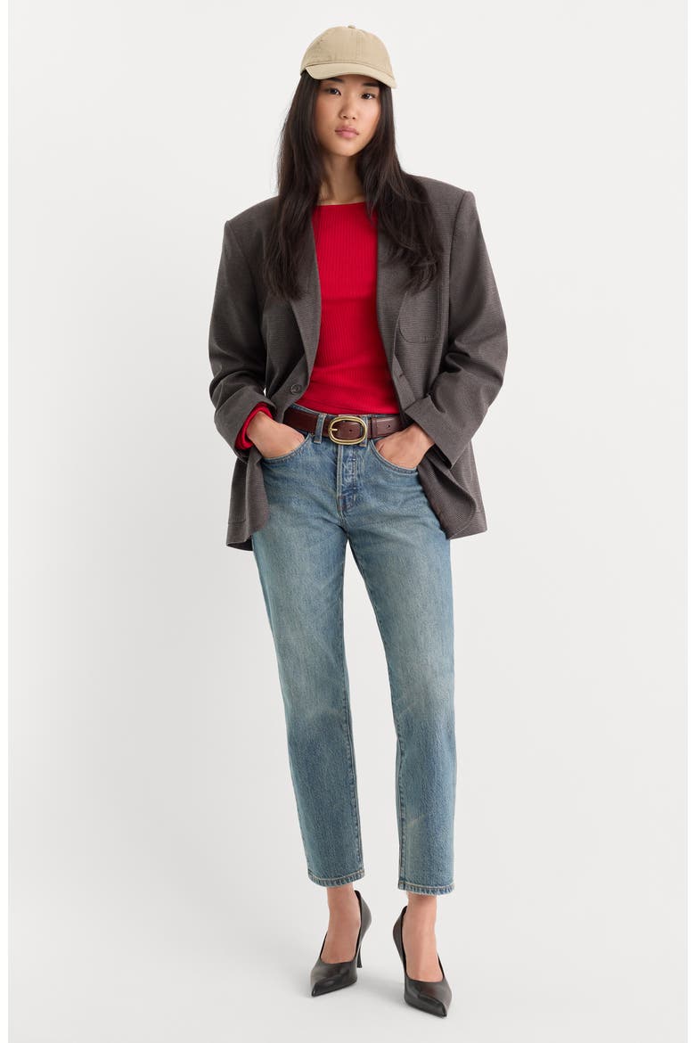 The Oversized Blazer, Alternate, color, CHARCOAL MINI HOUNDSTOOTH