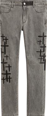 RtA Bryant Clouded Mist Cross Skinny Jeans