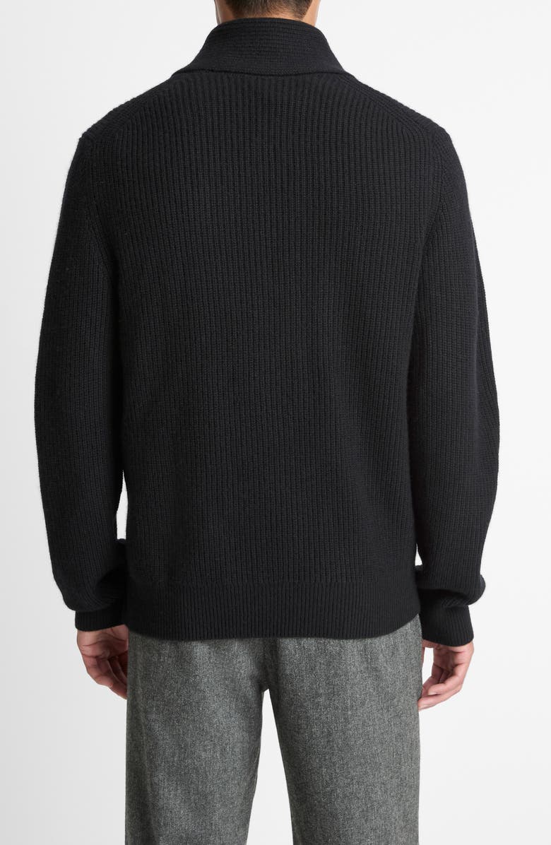Vince Shaker Stitch Wool & Cashmere Sweater, Alternate, color, Black