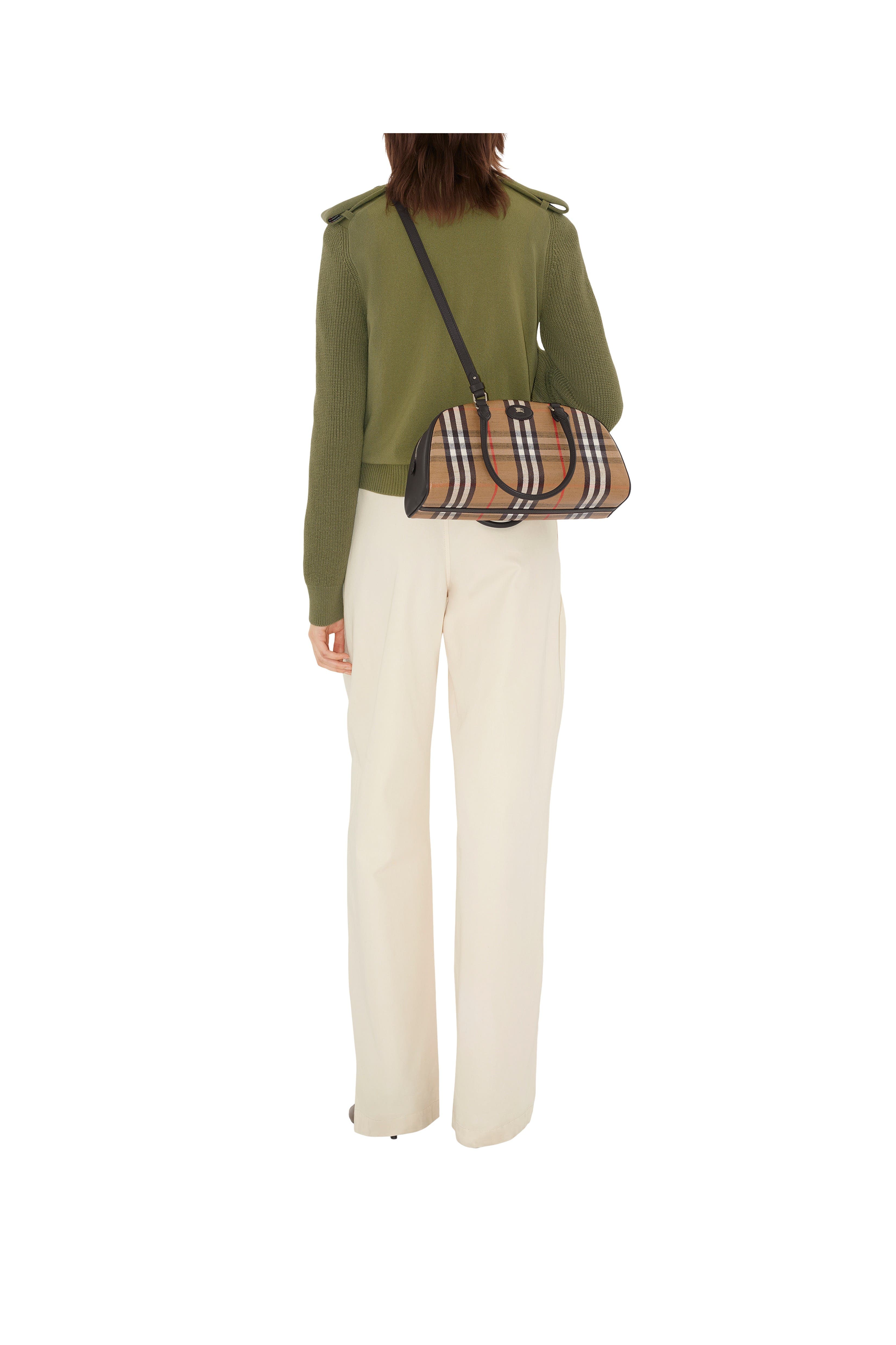 Burberry Highlands Bowling Bag, Alternate, color, Sand