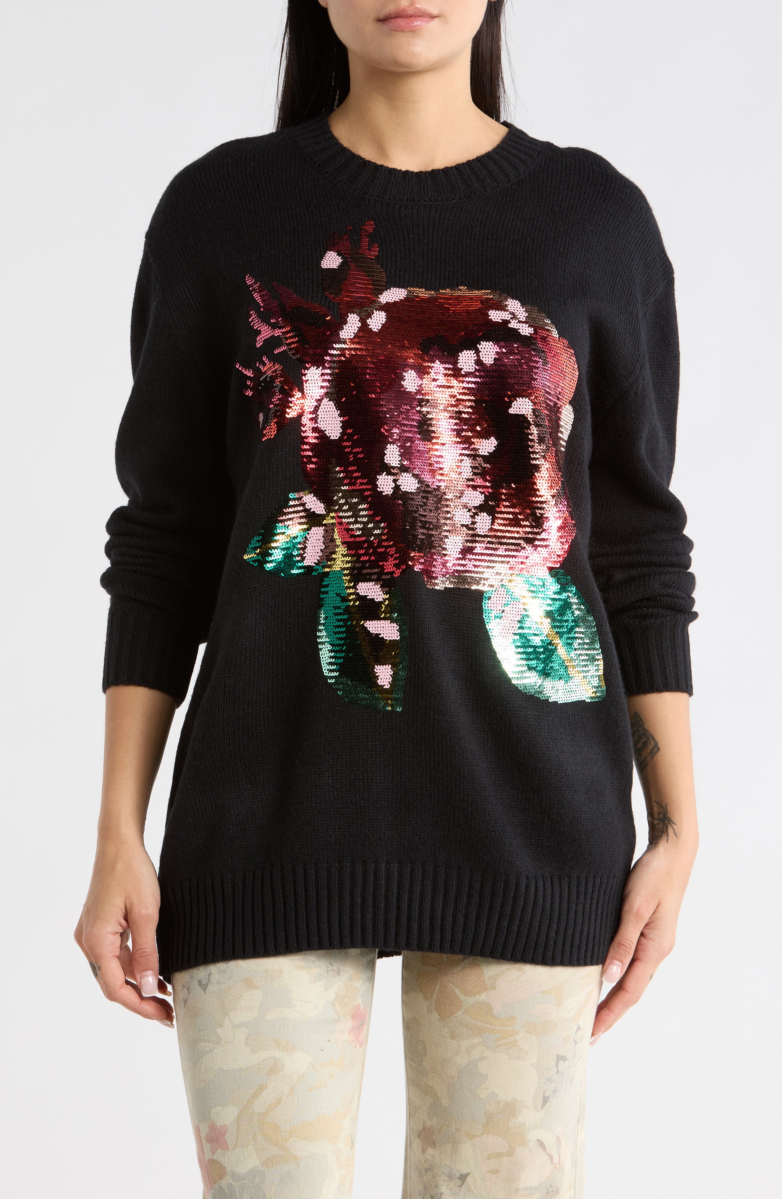 Desigual Sequin Knit Sweater