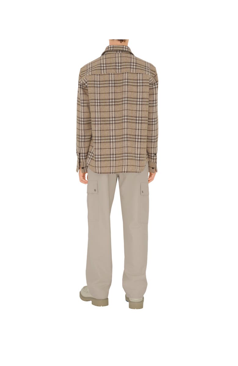 Burberry Oversized Check Wool Shirt, Alternate, color,
