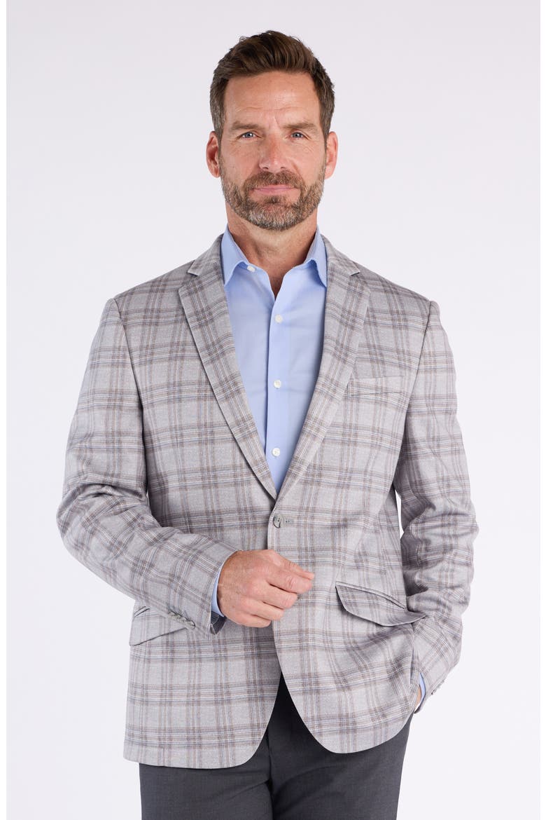 Plaid Sport Coat, Alternate, color, GREY
