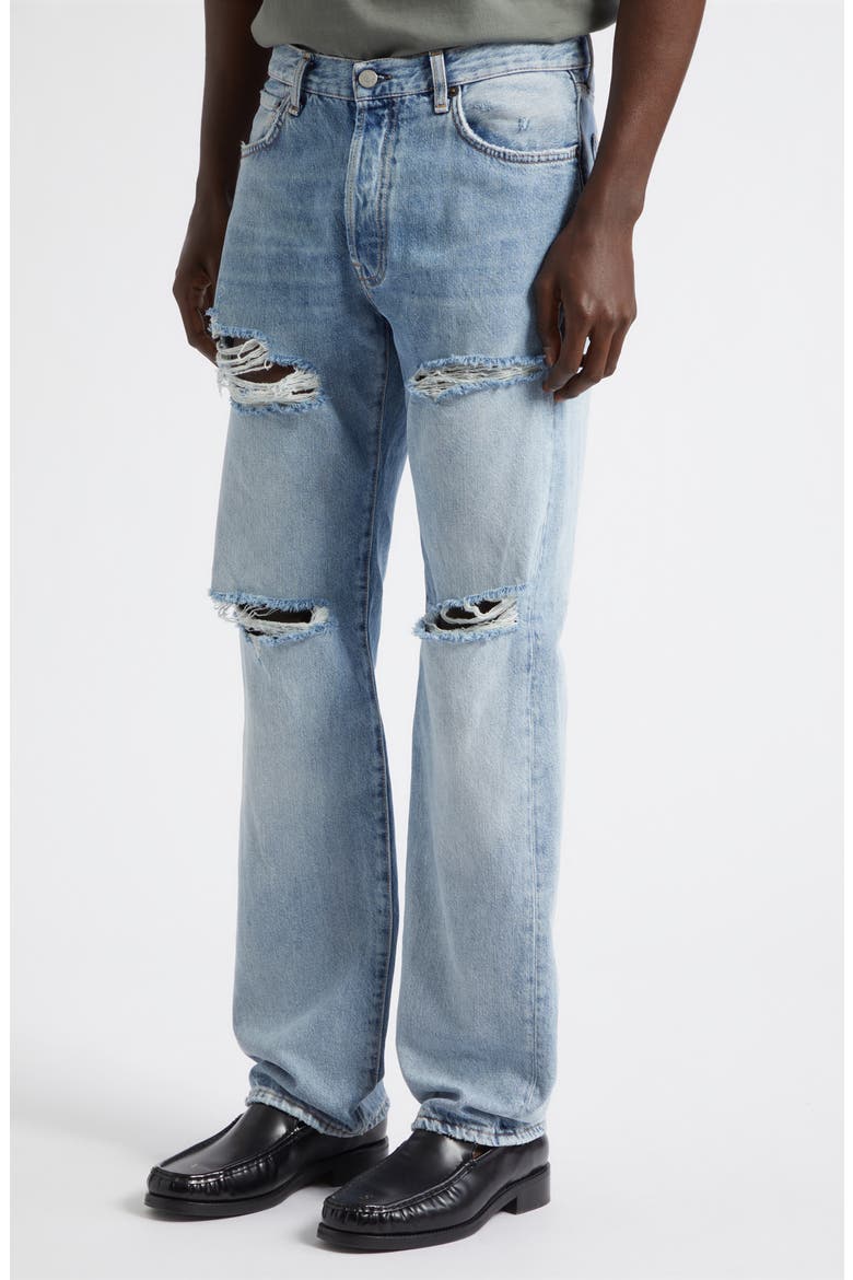 1996M Regular Fit Ripped Straight Leg Jeans, Alternate, color, LIGHT BLUE