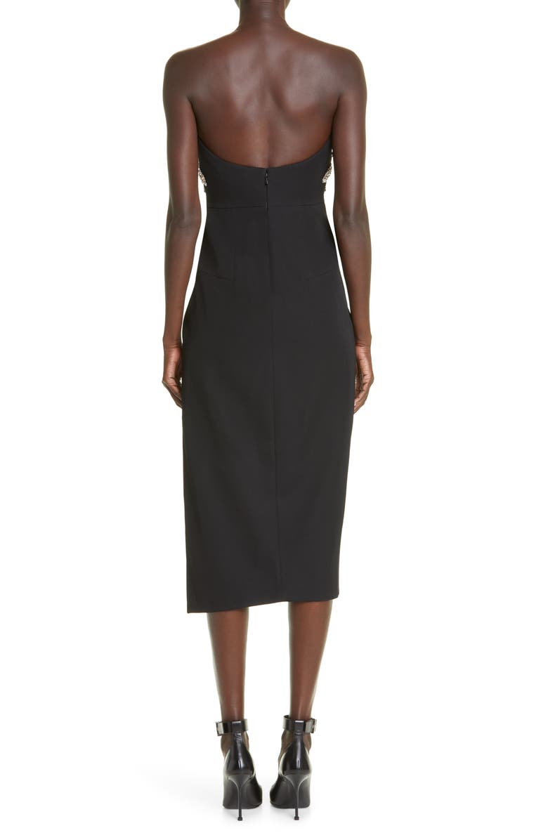 McQueen Mycelium Embellished Strapless Cocktail Dress, Alternate, color, 
