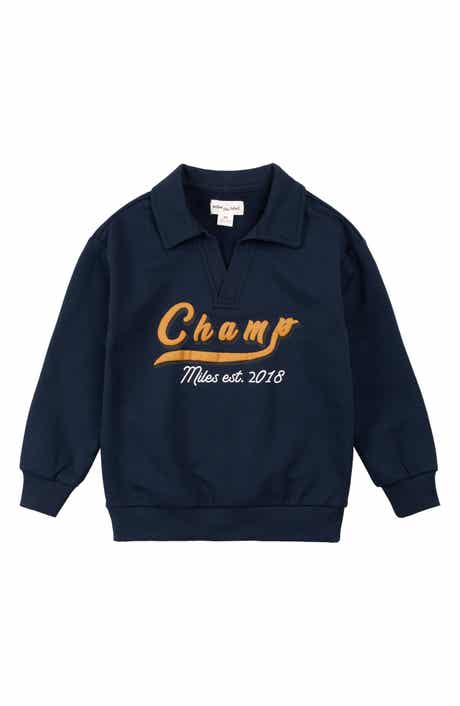 MILES THE LABEL Kids' Champion Cotton Graphic Sweatshirt