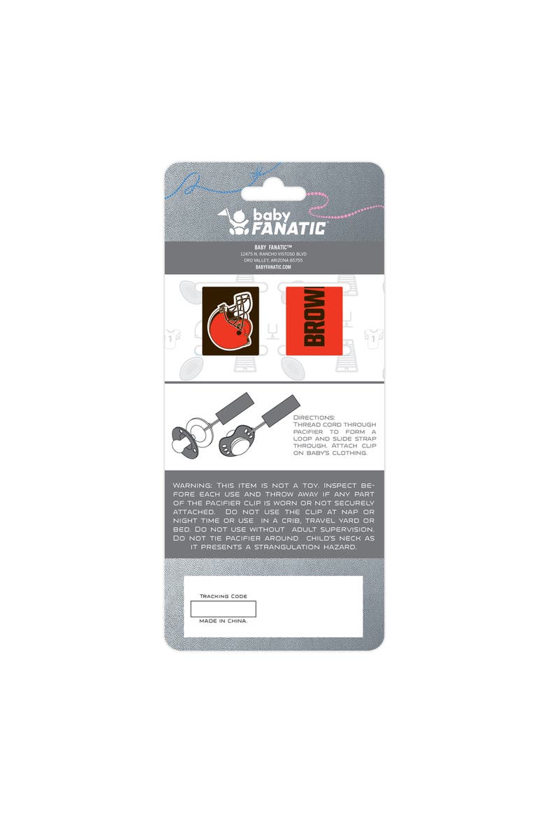 Cleveland Browns Pacifier Clip 2-Pack, Alternate, color, Multicolor