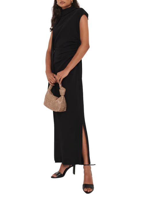 Mint Velvet Bow Maxi Dress In Black