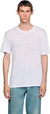 SANDRO Certified linen T-shirt