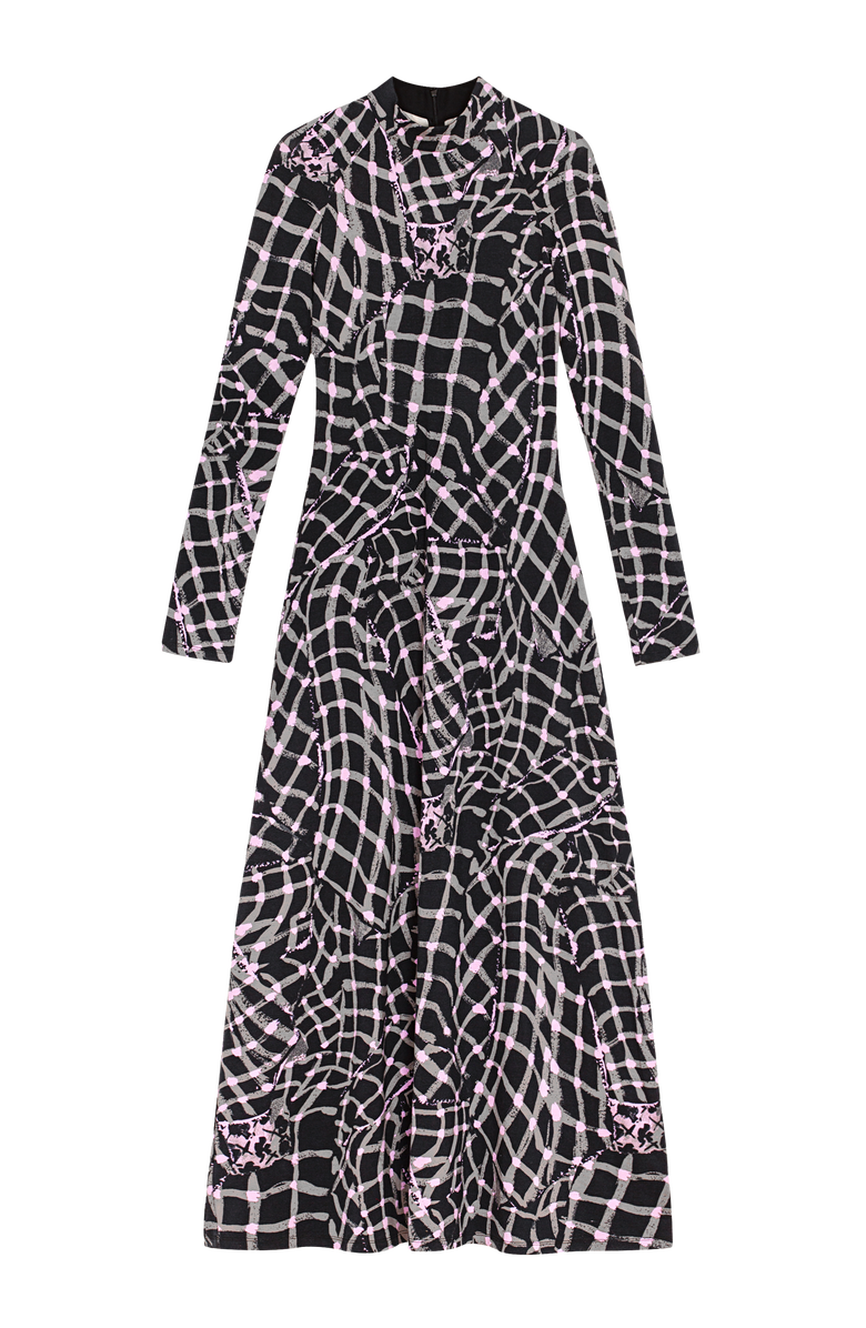 Untitled in Motion Speculus Turtleneck Jersey Maxi Dress, Main, color, Folds