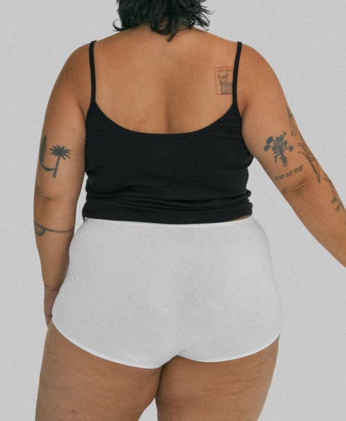 Oddobody Organic Cotton High Waisted Brief In Chalk