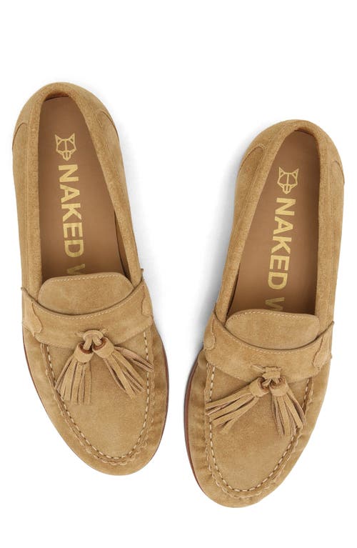 Naked Wolfe Lido Tassel Loafer In Tan