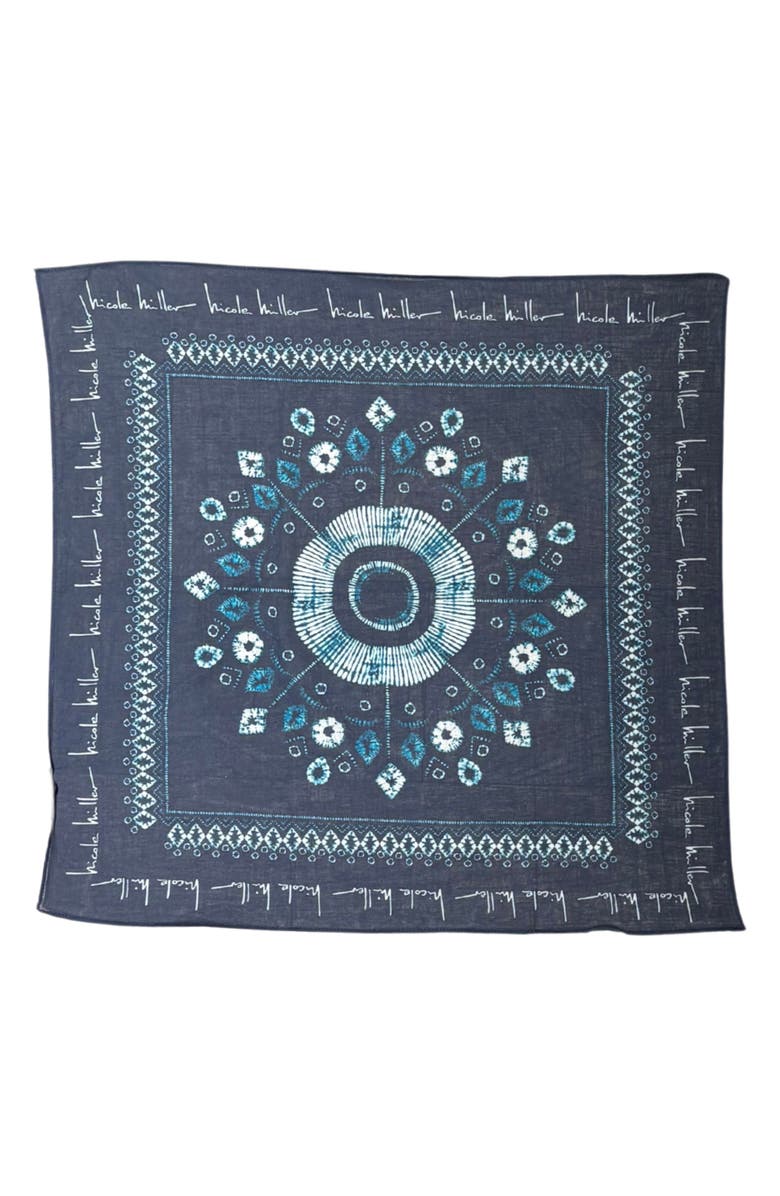Nicole Miller Tie Dye Bandana, Alternate, color, Navy