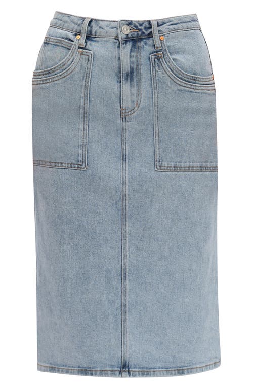 Bayeas Beth Denim Midi Skirt In Blue