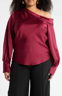 Drop Shoulder Satin Top