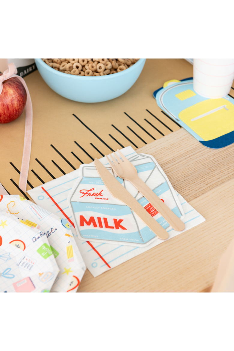 Back to School Notebook Print Large Napkins, Alternate, color, Assorted Pre-Pack