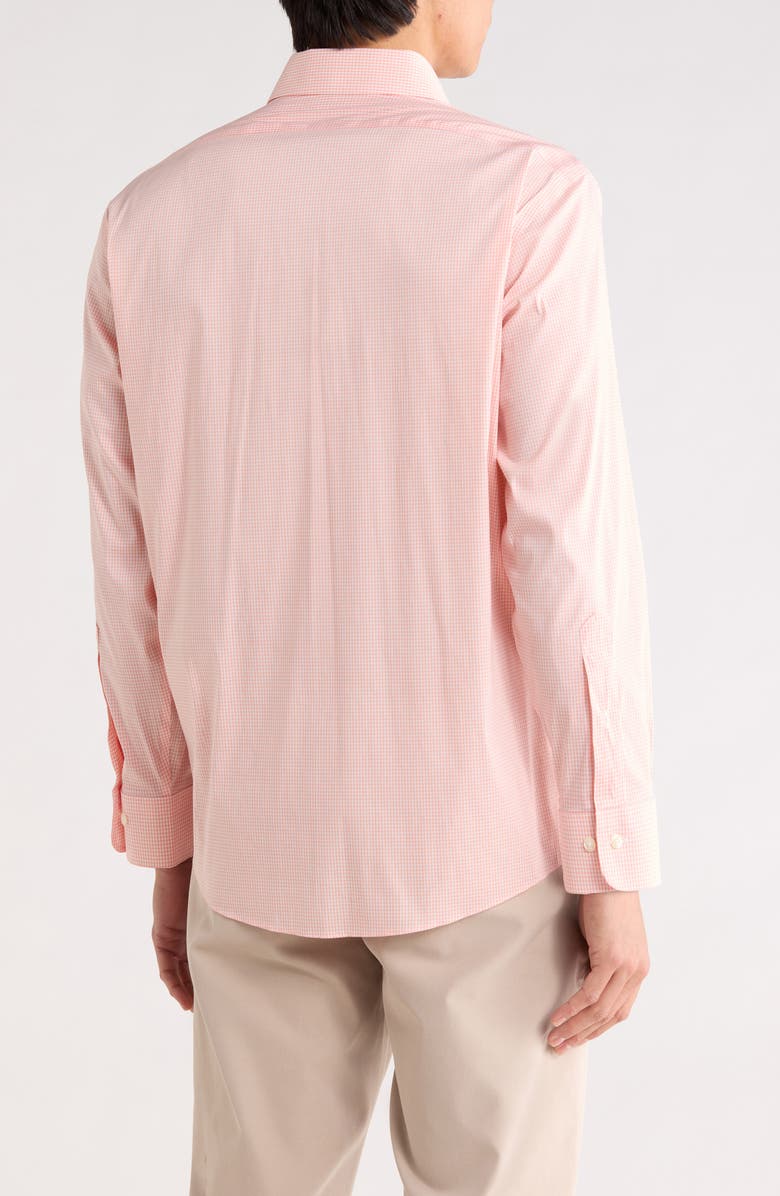 Brooks Brothers Trim Fit Check Button-Down Shirt, Alternate, color, Peachminiging