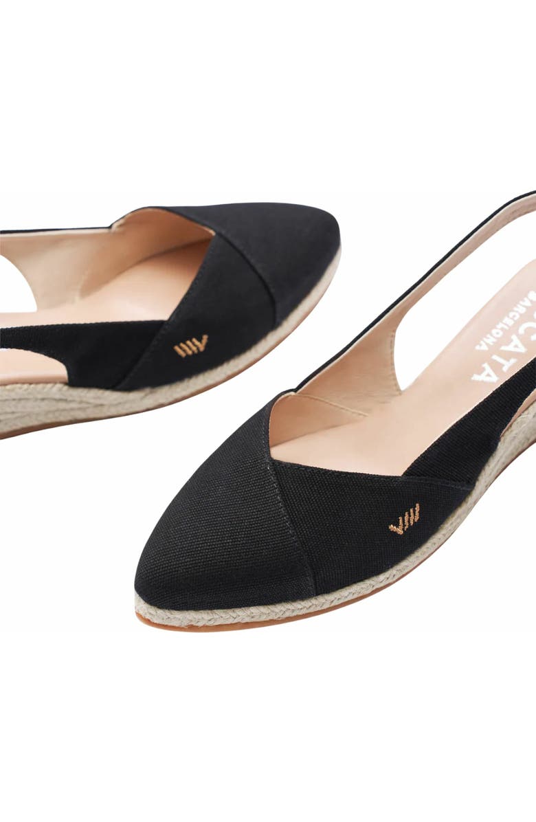 VISCATA Premia Canvas Espadrille Wedges, Alternate, color, Black