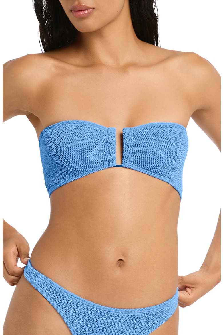 Blake U-Bar Bandeau Bikini Top, Main, color, AZURE