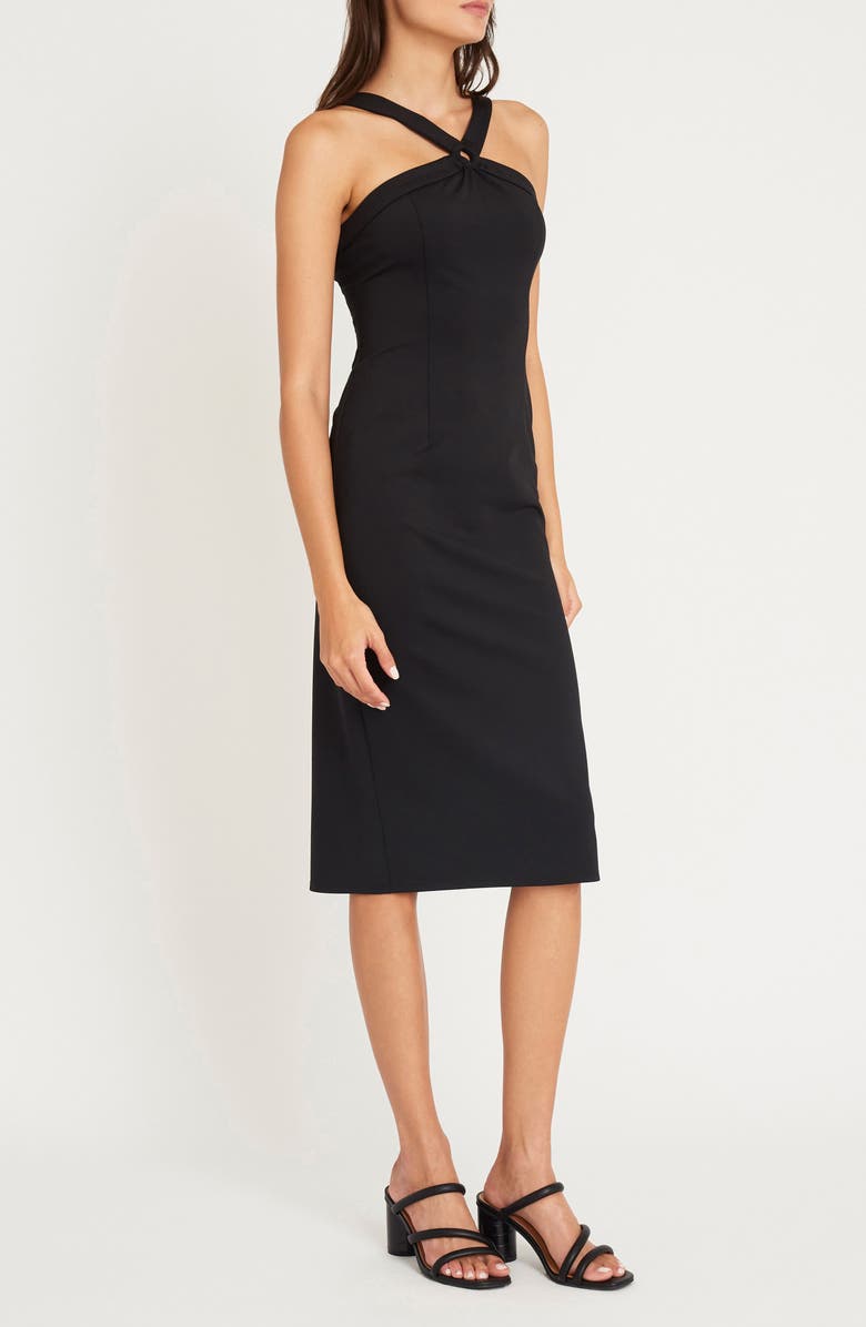Luxely Louis Halter Neck Sheath Dress, Alternate, color, 