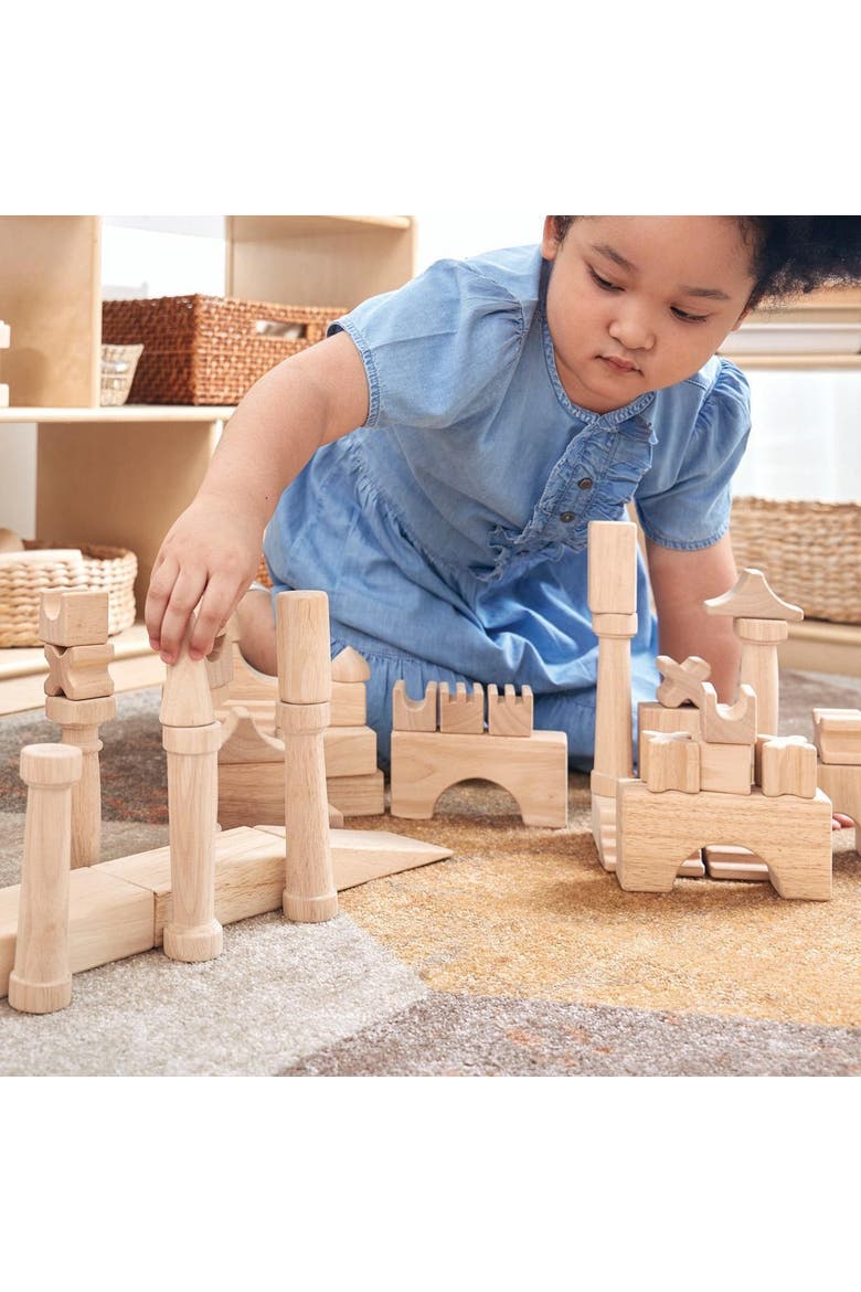 Architectural Unit Blocks - 44 Pieces, Alternate, color, Beige