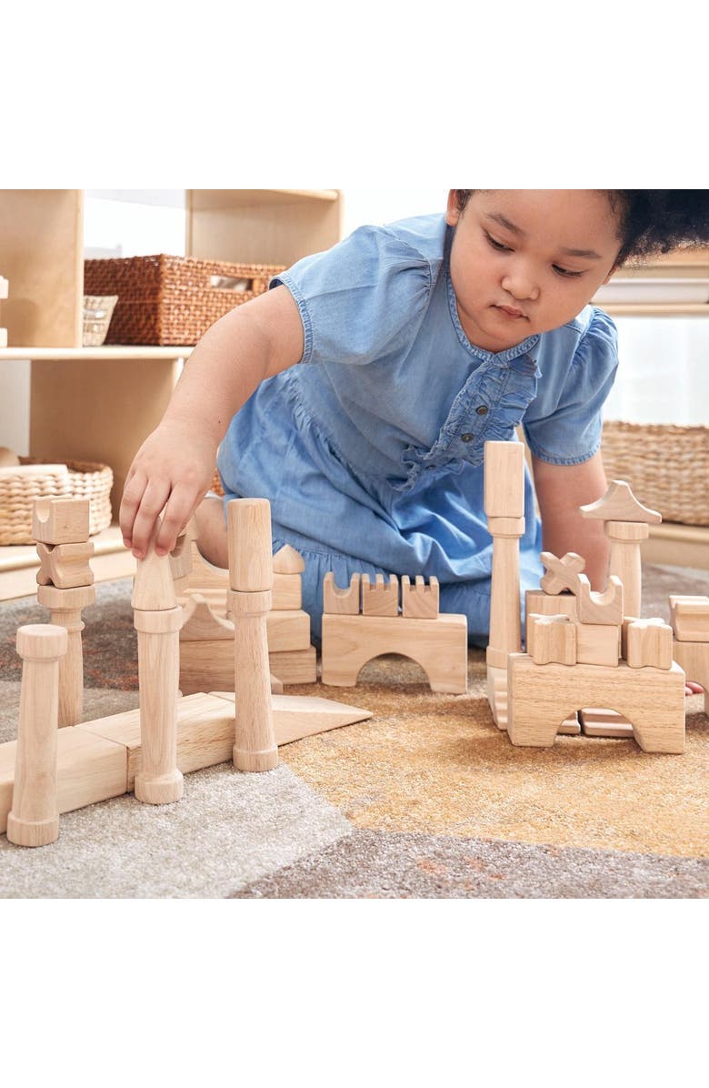 Kaplan Early Learning Company Architectural Unit Blocks - 44 Pieces, Alternate, color, Beige