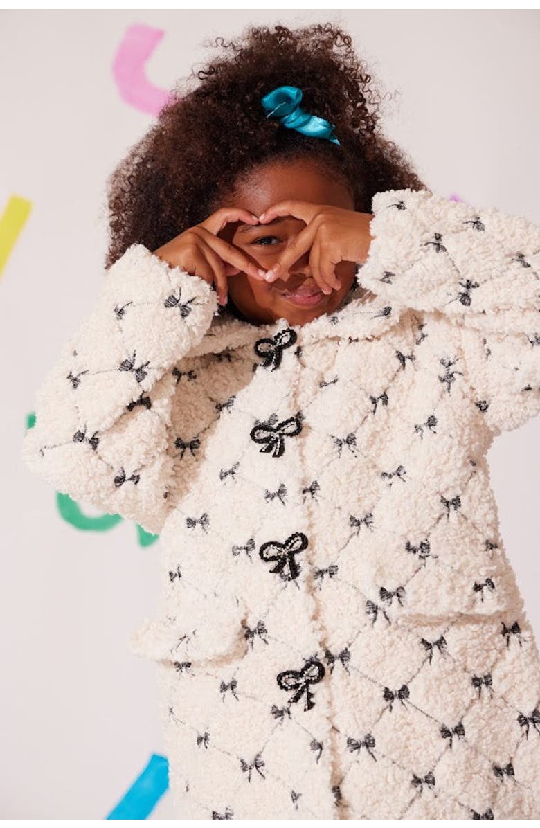 Lola + The Boys Pretty Bow Coat, Alternate, color, 