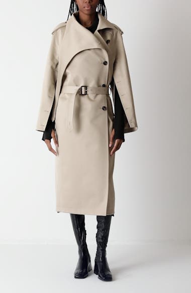 Courrèges Oblique Cotton Gabardine Trench Coat | Nordstrom Courrèges Oblique Cotton Gabardine Trench Coat | Nordstrom