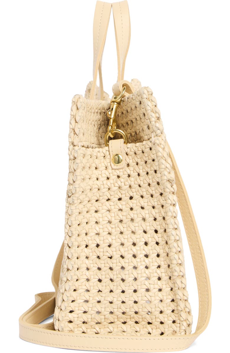 Clare V. Petit Simple Woven Leather Tote, Alternate, color,