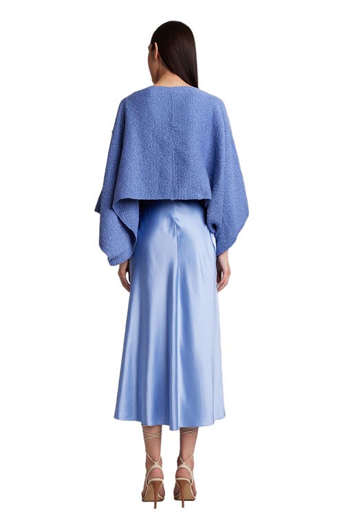 Voz Textured Cotton Bolero In Blue