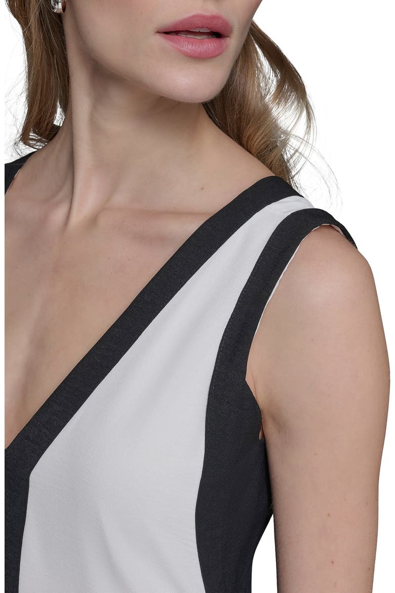 Aero Wash Colorblock A-Line Dress, Alternate, color, SOFT WHITE BLACK