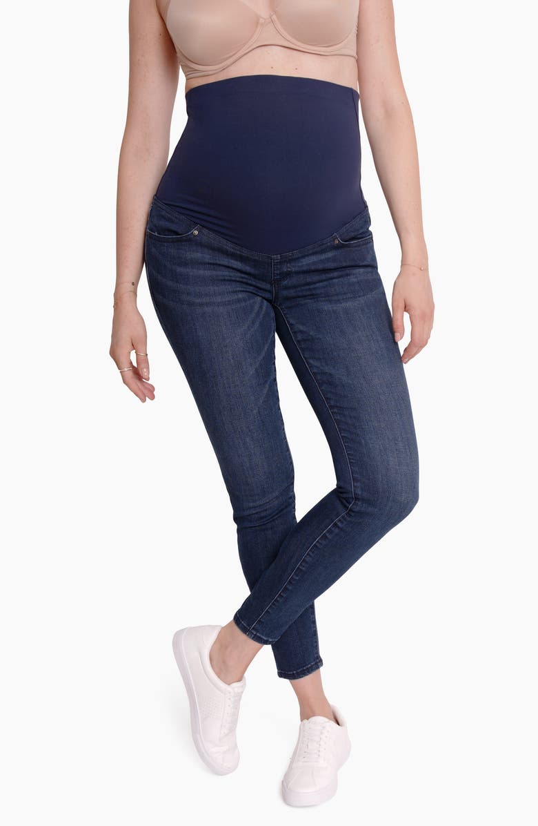 Ingrid & Isabel<sup>®</sup> Crossover Panel Maternity Skinny Jeans, Alternate, color,