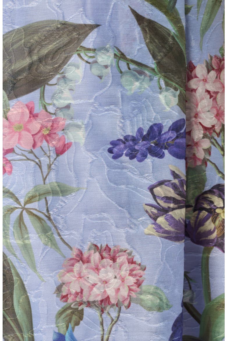 Floral Jacquard Cocktail Dress, Alternate, color, BLUE MULTI