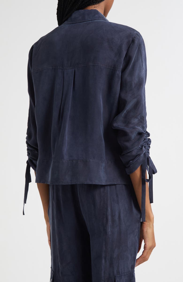 Cinq à Sept Dale Washed Twill Jacket, Alternate, color, Navy