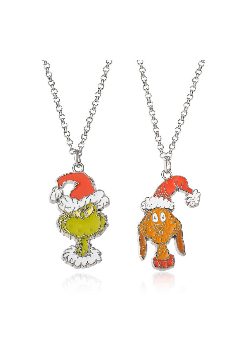 The Grinch and Max Pendant BFF Necklace for 2, 16"+3", Main, color, Multi